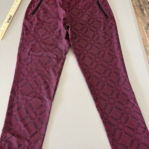 Slazenger Stylish Burgundy Plaid Golf Pants 4